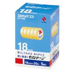（まとめ） ニチバン セロテープ エルパック エス 小巻 18mm×20m LP-18S 1パック（5巻） 【×5セット】
