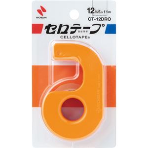 （まとめ） ニチバン セロテープ 小巻カッター付 12mm×11m オレンジ CT-12DRO 1個 【×30セット】