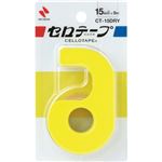（まとめ） ニチバン セロテープ 小巻カッター付 15mm×9m イエロー CT-15DRY 1個 【×30セット】