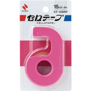 （まとめ） ニチバン セロテープ 小巻カッター付 15mm×9m ピンク CT-15DRP 1個 【×30セット】
