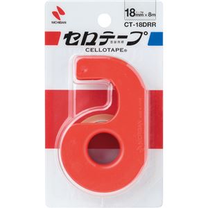 （まとめ） ニチバン セロテープ 小巻カッター付 18mm×8m レッド CT-18DRR 1個 【×30セット】