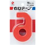 （まとめ） ニチバン セロテープ 小巻カッター付 18mm×8m レッド CT-18DRR 1個 【×30セット】