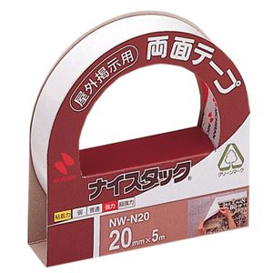 （まとめ） ニチバン ナイスタック 両面テープ 屋外掲示用 大巻 20mm×5m NW-N20 1巻 【×20セット】