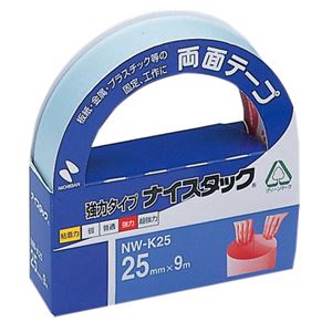 （まとめ） ニチバン ナイスタック 両面テープ 強力タイプ 大巻 25mm×9m NW-K25 1巻 【×10セット】