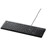 （まとめ） バッファロー USB接続 有線スタイリッシュキーボード ブラック BSKBU15BK 1台 【×2セット】