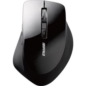 （まとめ） バッファロー 無線（2.4GHz）BlueLEDマウス 静音 5ボタンブラック BSMBW13BK 1個 【×2セット】