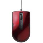 （まとめ） バッファロー 有線BlueLEDマウス 静音 3ボタンMサイズ レッド BSMBU26SMRD 1個 【×3セット】