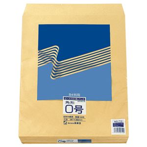 （まとめ） ピース R40再生紙クラフト封筒 角0 85g／m2 712 1パック（100枚） 【×3セット】