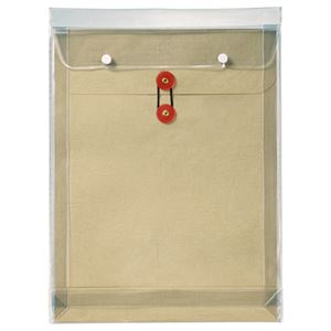 （まとめ） ピース マチヒモ付ビニール保存袋 レザック 角0 184g／m2 茶 919 1枚 【×10セット】