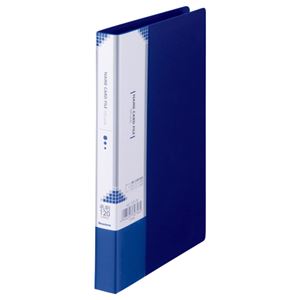 （まとめ） ビュートン 名刺ホルダー H192×W115×D17mm 120名用 ヨコ入れ ダークブルー INC-120-DB 1冊 【×20セット】
