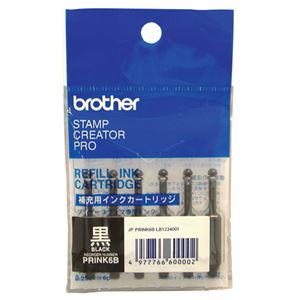 （まとめ） ブラザー BROTHER 使いきりタイプ補充インク 黒 PRINK6B 1パック（6本） 【×10セット】