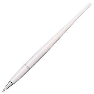 （まとめ） プラチナ デスクボールペン 0.7mm パールホワイト（黒インク） DB-500S#3 1本 【×10セット】