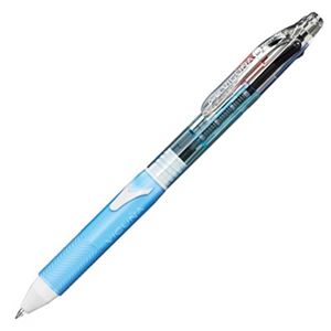 （まとめ） ぺんてる 3色油性ボールペン ビクーニャ 0.7mm （軸色 クリアブルー） BXC37TS 1本 【×15セット】