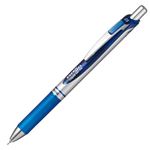 （まとめ） ぺんてる ゲルインクボールペン ノック式エナージェル 0.5mm 青 （軸色 シルバー） BLN75Z-C 1本 【×30セット】