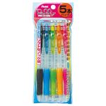 （まとめ） ぺんてる ローリー シャープ SHARPペンシル 0.5mm （軸色：5色／各色1本） XAZ135-5 1パック 【×10セット】