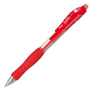 （まとめ） ぺんてる ローリー 油性顔料ボールペン 0.7mm 赤 BP127-B 1本 【×60セット】