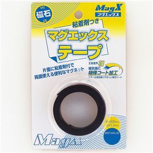 （まとめ） マグエックス マグネット粘着付テープ 幅30×長さ500×厚さ1.2mm MST-500-30 1個 【×30セット】