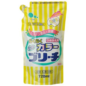 （まとめ） ミツエイ らくらくカラーブリーチ 詰替用 720ml 1個 【×40セット】