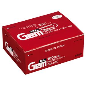 （まとめ） ミツヤ ゼムクリップ ジャイアント 53mm GM-1100 1箱（約100本） 【×20セット】