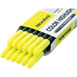 （まとめ） モナミ 蛍光ペン COLOR HIGHLIGHTER シングルタイプ 黄 20101 1セット（12本） 【×5セット】