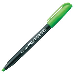 （まとめ） モナミ 蛍光ペン COLOR HIGHLIGHTER シングルタイプ 黄緑 20104 1本 【×80セット】