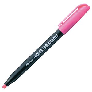 （まとめ） モナミ 蛍光ペン COLOR HIGHLIGHTER シングルタイプ 桃 20103 1本 【×80セット】