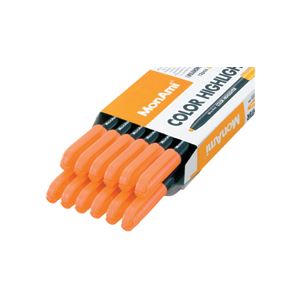 （まとめ） モナミ 蛍光ペン COLOR HIGHLIGHTER シングルタイプ 橙 20102 1セット（12本） 【×5セット】