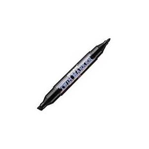 （まとめ） モナミ 油性ツインマーカー GEMINI MARKER TWIN 太字+細字 黒 15101 1本 【×50セット】