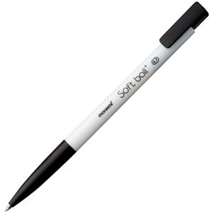 （まとめ） モナミ 油性ボールペン softball+ 0.7mm 黒 12401 1セット（12本） 【×10セット】