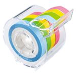 （まとめ） ヤマト メモック ロールテープ フィルムタイプ カッター付 7mm幅 パールブルー＆フレッシュグリーン＆イエロー＆パステルピンク RF-7CH-6A 1個 【×10セット】
