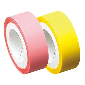 （まとめ） ヤマト メモック ロールテープ フィルムタイプ つめかえ用 15mm幅 パステルピンク＆イエロー RF-15H-6E 1パック（2巻） 【×15セット】