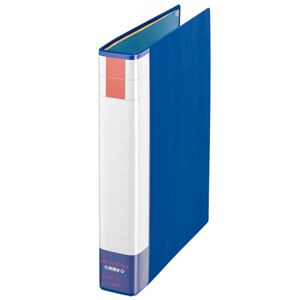 （まとめ） ライオン事務器 パイプ式ファイル（環境） 両開き A4タテ 300枚収容 背幅51mm ブルー No.733RK 1冊 【×5セット】