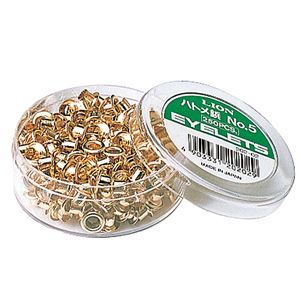 （まとめ） ライオン事務器 ハトメ鋲 穴径5mm 真ちゅう No.5 1ケース（250個） 【×30セット】