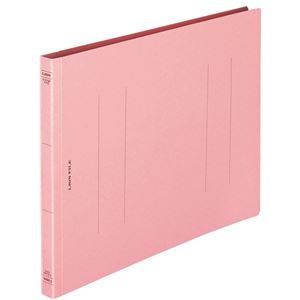 （まとめ） ライオン事務器 フラットファイル（環境） 樹脂押え具 A4ヨコ 150枚収容 背幅18mm ピンク A-516KA4E 1セット（10冊） 【×5セット】