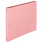 （まとめ） ライオン事務器 フラットファイル（環境） 樹脂押え具 A4ヨコ 150枚収容 背幅18mm ピンク A-516KA4E 1セット（10冊） 【×5セット】
