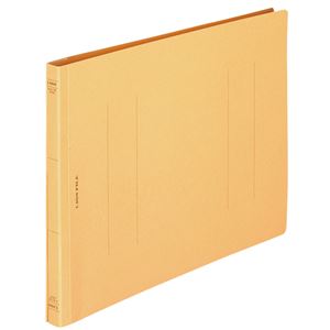 （まとめ） ライオン事務器 フラットファイル（環境） 樹脂押え具 A4ヨコ 150枚収容 背幅18mm 黄 A-517KA4E 1セット（10冊） 【×5セット】