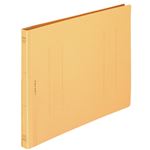 （まとめ） ライオン事務器 フラットファイル（環境） 樹脂押え具 A4ヨコ 150枚収容 背幅18mm 黄 A-517KA4E 1セット（10冊） 【×5セット】
