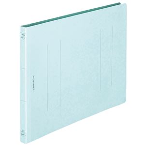 （まとめ） ライオン事務器 フラットファイル（環境） 樹脂押え具 A4ヨコ 150枚収容 背幅18mm 水 A-518KA4E 1セット（10冊） 【×5セット】