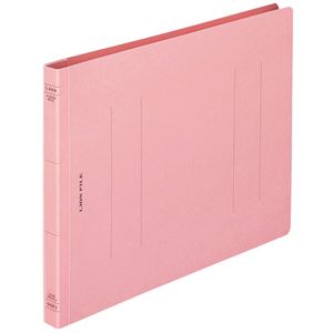 （まとめ） ライオン事務器 フラットファイル（環境） 樹脂押え具 B5ヨコ 150枚収容 背幅18mm ピンク A-526KB5E 1セット（10冊） 【×5セット】