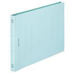 （まとめ） ライオン事務器 フラットファイル（環境） 樹脂押え具 B5ヨコ 150枚収容 背幅18mm 水 A-528KB5E 1セット（10冊） 【×5セット】