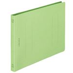 （まとめ） ライオン事務器 フラットファイル（環境） 樹脂押え具 B5ヨコ 150枚収容 背幅18mm 緑 A-529KB5E 1セット（10冊） 【×5セット】