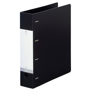 （まとめ） リヒトラブ リクエスト D型リングファイル A4タテ 4穴 500枚収容 背幅64mm 黒 G1280-24 1冊 【×10セット】