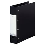 （まとめ） リヒトラブ リクエスト D型リングファイル A4タテ 4穴 500枚収容 背幅64mm 黒 G1280-24 1冊 【×10セット】