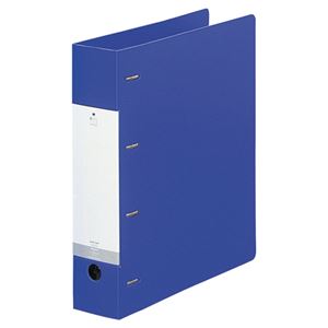 （まとめ） リヒトラブ リクエスト D型リングファイル A4タテ 4穴 500枚収容 背幅64mm 青 G1280-8 1冊 【×10セット】