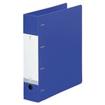 （まとめ） リヒトラブ リクエスト D型リングファイル A4タテ 4穴 500枚収容 背幅64mm 青 G1280-8 1冊 【×10セット】