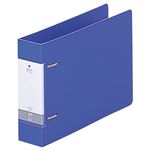 （まとめ） リヒトラブ リクエスト D型リングファイル A5ヨコ 2穴 350枚収容 背幅46mm 青 G2234-8 1冊 【×20セット】