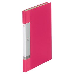 （まとめ） リヒトラブ リクエスト クリヤーブック（クリアブック） A4タテ 20ポケット 背幅16mm 赤 G3201-3 1冊 【×20セット】
