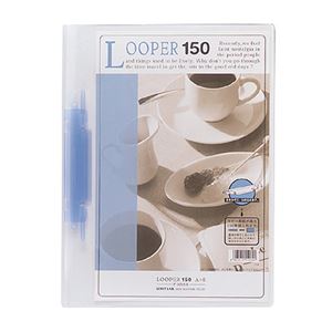 （まとめ） リヒトラブ ルーパー150 A4タテ 2穴 150枚収容 青 F-3016-8 1冊 【×30セット】