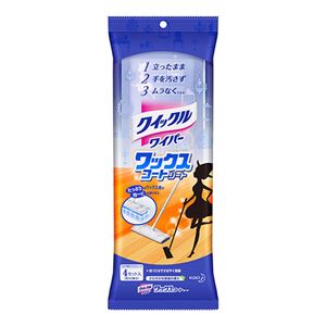 （まとめ） 花王 クイックルワイパー ワックスコートシート ワックス入りシート+ワックス仕上げシート 1パック（4組） 【×10セット】