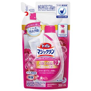 （まとめ） 花王 トイレマジックリン 消臭・洗浄スプレー アロマ エッセンシャルローズ 詰替用 350ml 1個 【×20セット】